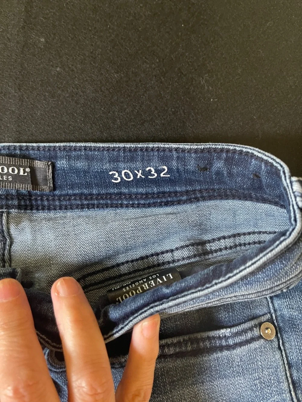 Liverpool Men's Blue Slim Straight Jeans men’s 30x 32